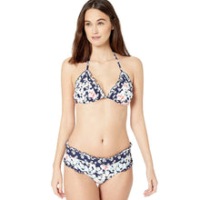 Load image into Gallery viewer, Anne Cole Studio Women&#39;s Triangle Halter Bikini Top, Blue Floral, S
