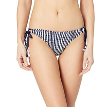 Load image into Gallery viewer, Anne Cole Studio Women&#39;s String Bikini Bottom, Navy White Stripe, XS
