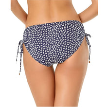 Load image into Gallery viewer, Anne Cole Women&#39;s Leaf Printed Side-Tie Bikini Bottom, Navy Print, XS

