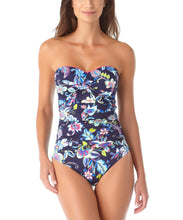 Load image into Gallery viewer, Anne Cole Women&#39;s Paisley Twist-Front Strapless One-Piece Swimsuit, 8
