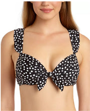 Load image into Gallery viewer, California Waves Women&#39;s Push-Up Underwire Bikini Top, Black, XL
