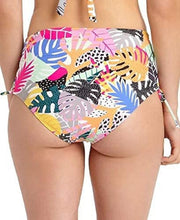 Load image into Gallery viewer, California Waves Juniors&#39; Tropic Lace-Up High-Waist Bikini Bottoms, M
