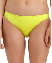 Load image into Gallery viewer, California Waves Juniors&#39; Ribbed Hipster Bikini Bottoms, Yellow, M
