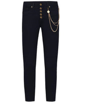 Load image into Gallery viewer, Veronica Beard Women's Debbie 10 Chain Belt High Waist Skinny Jeans, 34
