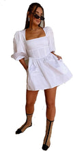 Load image into Gallery viewer, Danielle Bernstein Womens Dress Bright Fit &amp; Flare A-Line, White, 4
