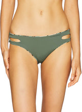 Load image into Gallery viewer, Roxy Junior&#39;s Softly Love Reversible 70&#39;s Bikini Swimsuit Bottom, Palm, XS

