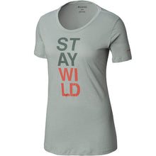 Load image into Gallery viewer, Columbia Plus Women&#39;s Word Block Athletic Shirt, Niagara Heather, 1X

