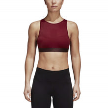 Load image into Gallery viewer, Adidas Women&#39;s High-Neck Sports Bra, Noble Maroon/Night Red, XS
