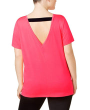 Load image into Gallery viewer, Material Girl Pus Women's Mesh Inset Open Pullover Top,Flashmode, 1X
