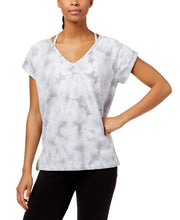 Load image into Gallery viewer, Ideology Women&#39;s Tie-Dyed Strappy Back T-Shirt, Grey (XS)
