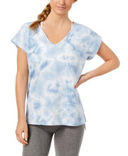 Load image into Gallery viewer, Ideology Women&#39;s Tie-Dyed Strappy Back T-Shirt, Blue Wash, XL
