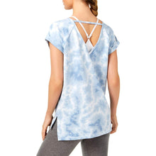 Load image into Gallery viewer, Ideology Women&#39;s Tie-Dyed Strappy Back T-Shirt, Blue Wash, XL
