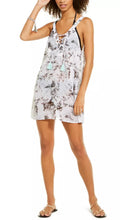 Load image into Gallery viewer, Miken Women&#39;s Lace Up Chiffon Cover-Up Dress, Just Marble, M

