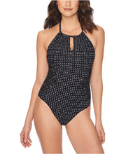 Load image into Gallery viewer, Vera Bradley Women's Dots Ruby Reversible One-Piece Swimsuit, Black, L
