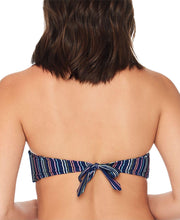 Load image into Gallery viewer, Vera Bradley Women&#39;s Ditsy Striped Reversible Underwire Bikini Top, L

