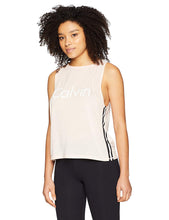 Load image into Gallery viewer, Calvin Klein Performance Women&#39;s Open Back Cropped Tank Top, Seashell, XL
