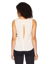 Load image into Gallery viewer, Calvin Klein Performance Women&#39;s Open Back Cropped Tank Top, Seashell, XL
