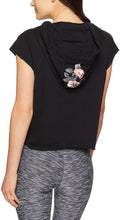 Load image into Gallery viewer, Calvin Klein Performance Women&#39;s Floral Patch Cropped Hoodie, Black, XL
