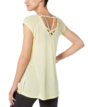 Load image into Gallery viewer, Calvin Klein Performance Women's Cap-Sleeve Strappy-Back Top, Yellow,XS
