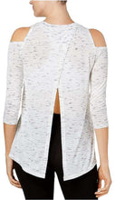 Load image into Gallery viewer, Calvin Klein Performance Split-Back Cold-Shoulder Top (White, XXL)
