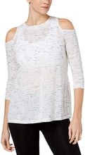 Load image into Gallery viewer, Calvin Klein Performance Split-Back Cold-Shoulder Top (White, XXL)

