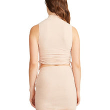 Load image into Gallery viewer, BB Dakota by Steve Madden Women&#39;s Cinched Mock Neck Pullover Top, Beige, S
