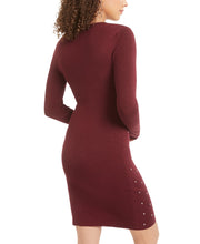 Load image into Gallery viewer, Planet Gold Junior&#39;s Studded Bodycon Dress, Windsor Wine, M
