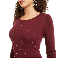 Load image into Gallery viewer, Planet Gold Junior&#39;s Studded Bodycon Dress, Windsor Wine, M
