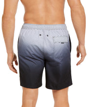 Load image into Gallery viewer, Calvin Klein Men's 7" Ombre Stripe Graphic logo Swim Trunks,Black, XXL
