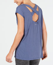 Load image into Gallery viewer, Calvin Klein Performance Women&#39;s Crisscross Back T-Shirt, Blue, S
