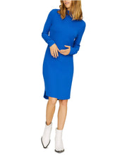Load image into Gallery viewer, Sanctuary Women&#39;s Mock Neck Essentials Rib Shift Dress, Blue, XS
