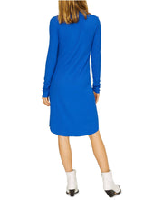 Load image into Gallery viewer, Sanctuary Women&#39;s Mock Neck Essentials Rib Shift Dress, Blue, XS
