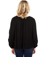 Load image into Gallery viewer, Sanctuary Women's Say So Blouse with Eyelet Detail, Black, M
