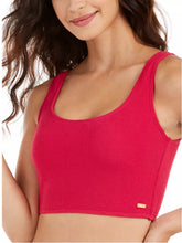 Load image into Gallery viewer, Roxy Women&#39;s Solid Textured Casual Mood Tank Bikini Top, Cerise, S
