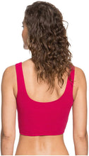 Load image into Gallery viewer, Roxy Women&#39;s Solid Textured Casual Mood Tank Bikini Top, Cerise, S

