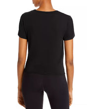 Load image into Gallery viewer, AQUA Women&#39;s Crew-Neck Athletic Twisted Active Tee, Black, M
