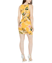 Load image into Gallery viewer, GUESS Women&#39;s Sleeveless Kamala Dress, Voyager Palm Print Yellow, M
