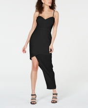 Load image into Gallery viewer, Material Girl Women&#39;s Juniors&#39; Asymmetrical-Hem Bodycon Dress, Black, M
