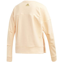 Load image into Gallery viewer, Adidas Women&#39;s Glam-Logo Crewneck Fleece Sweatshirt, Glow Orange, XXS

