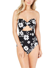 Load image into Gallery viewer, Kate Spade Women's Scalloped Cut Out Bandeau One-Piece, Black, XS
