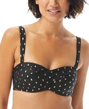 Load image into Gallery viewer, Coco Reef Women&#39;s Multi-Way Printed Underwire Bikini Top, Black,36/38C
