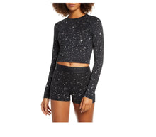 Load image into Gallery viewer, Nike Women&#39;s Pro Warm Starry Night Metallic-Print Top. Black, XS
