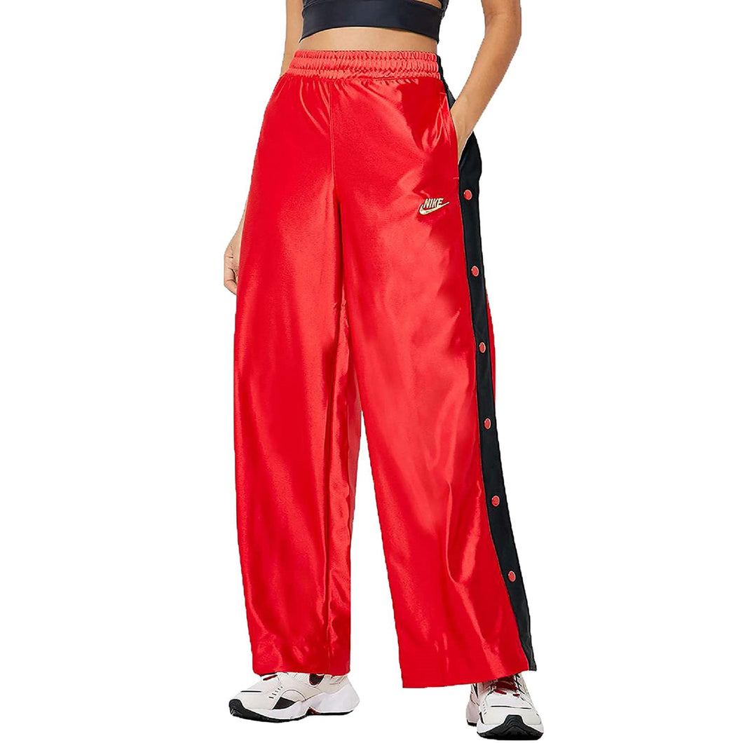 Nike Women's Sportswear Popper Glam Dunk Old-School Snap Pants, Red, L
