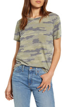 Load image into Gallery viewer, Lucky Brand Women's Camo Print Crewneck Cotton Blend Tee, Green, S
