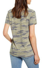 Load image into Gallery viewer, Lucky Brand Women&#39;s Camo Print Crewneck Cotton Blend Tee, Green, XS
