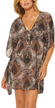 Load image into Gallery viewer, Bleu Rod Beattie Women&#39;s Skin Games Caftan Cover-Up Snake, M

