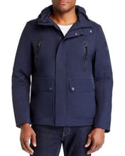 Load image into Gallery viewer, Michael Kors Men's Kors X Tech Water-Repellent Hooded Hybrid Parka, Dark Midnight, S

