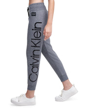 Load image into Gallery viewer, Calvin Klein Performance Women&#39;s Logo Joggers, Black Heather, XL
