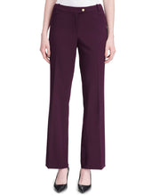 Load image into Gallery viewer, Calvin Klein Women's Straight Fit Stretch Trousers, Burgundy, 14
