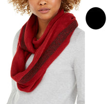 Load image into Gallery viewer, Calvin Klein Women&#39;s Lurex Stripe Warp Knit Infinity loop , Black
